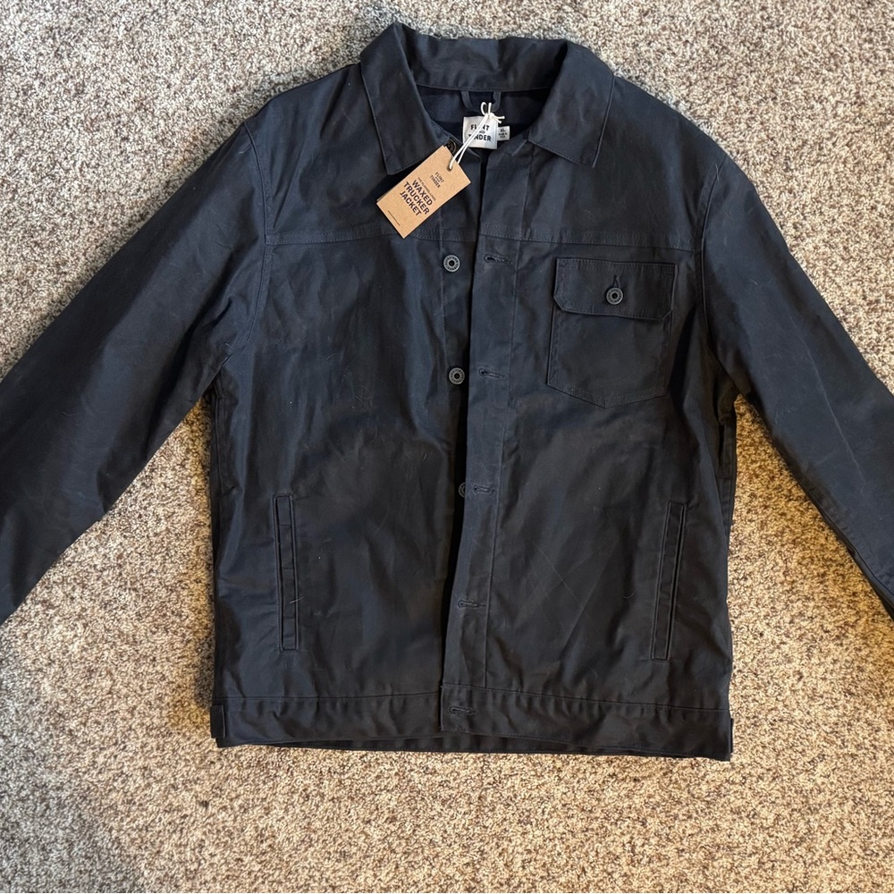 Flint and Tinder Flannel lined waxed trucker jacket Men’s XL